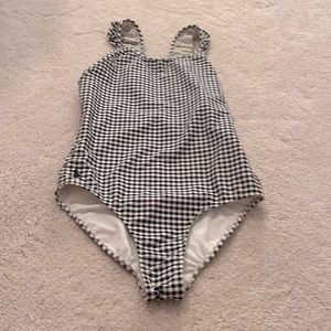 Ralph Lauren kids black and white checkered one piece